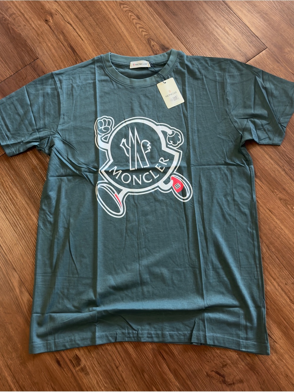 Moncler Green Logo Graphic Tee